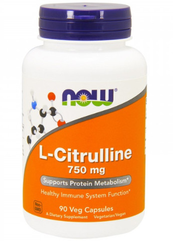 L-Citrulline 750 mg 90 Veg Caps Now Foods (256380178)