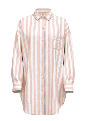 Лососевая повседневный, домашний рубашка в полоску Victoria's Secret