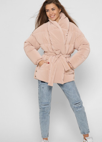 Пудровая зимняя женская зимняя куртка X-Woyz