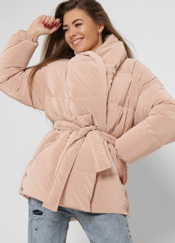 Пудровая зимняя женская зимняя куртка X-Woyz