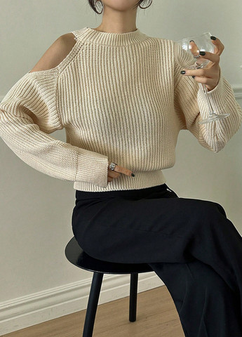 Кремовий демісезонний светр SHEIN