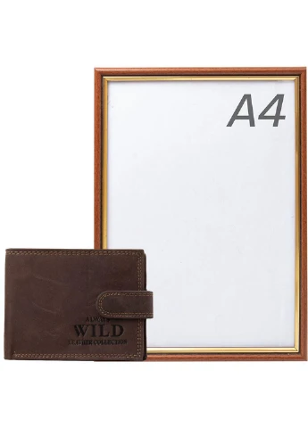 Чоловіче шкіряне портмоне 10,5х8,5х2 см Always Wild (232988447)