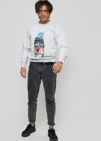 Сірий світшот чоловічий YAPPI малюнок (251424382)