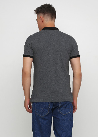 Темно-серая футболка-поло для мужчин JACK&JONES меланжевая