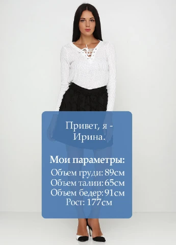 Черная кэжуал однотонная юбка H&M мини