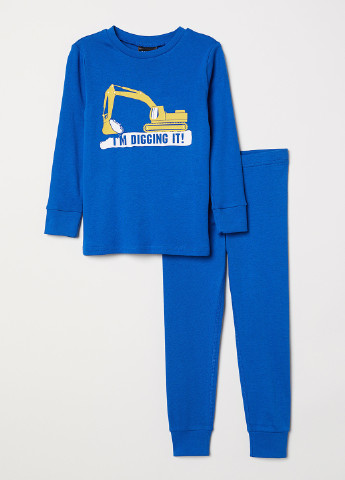 Синяя всесезон пижама (свитшот, брюки) свитшот + брюки H&M