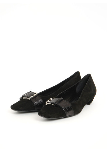 Черные женские кэжуал туфли с пряжкой на низком каблуке Китай - фото