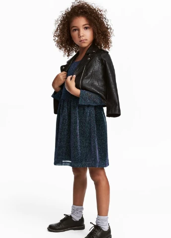 Тёмно-синее платье H&M (106124987)
