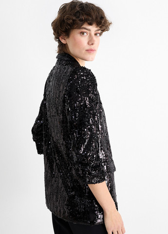 Черный женский жакет C&A однотонный - демисезонный