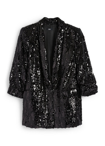 Черный женский жакет C&A однотонный - демисезонный