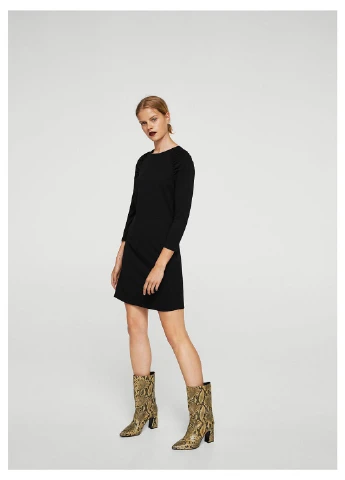 Черное кэжуал платье Mango однотонное
