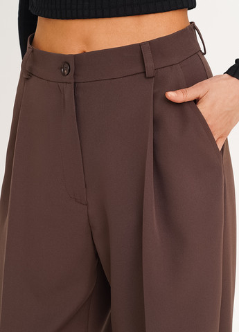 Коричневые кэжуал демисезонные палаццо брюки KASTA design
