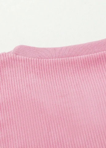 Розовый свитшот SHEIN однотонный без декора (341100152)