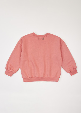 Фламинго свитшот однотонный розовый кэжуал хлопок, трехнитка