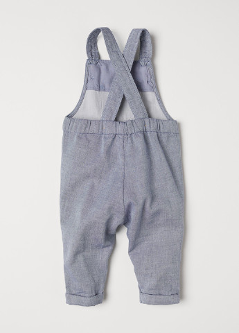 Комбінезон H&M комбінезон-брюки меланж сіро-синій кежуал бавовна