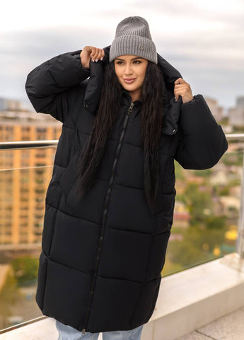 Черная зимняя куртка No Brand