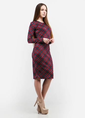 Червона кежуал сукня футляр Zhasko в клітинку