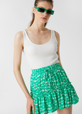 Зеленая праздничный, кэжуал тай-дай юбка KOTON колокол