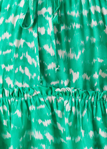 Зеленая праздничный, кэжуал тай-дай юбка KOTON колокол