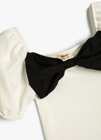 Молочная однотонная блузка KOTON летняя