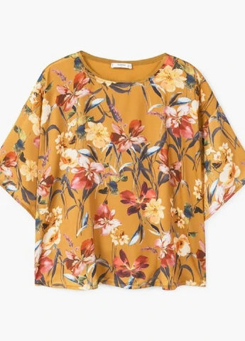 Коричневая блуза Mango