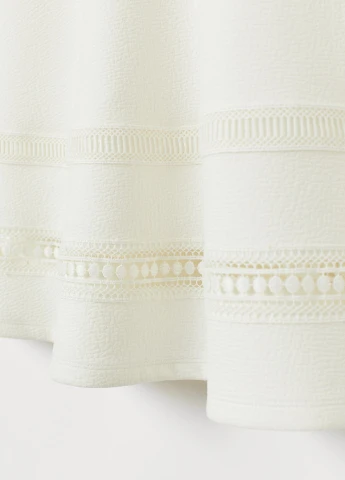 Молочное кэжуал платье H&M однотонное