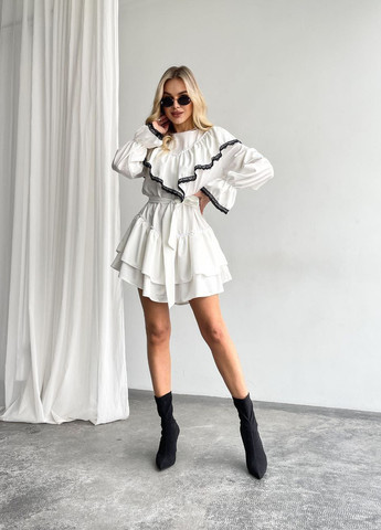 Білий кежуал сукня а-силует No Brand однотонна