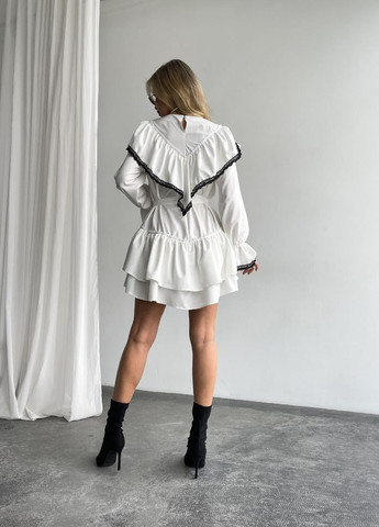 Білий кежуал сукня а-силует No Brand однотонна