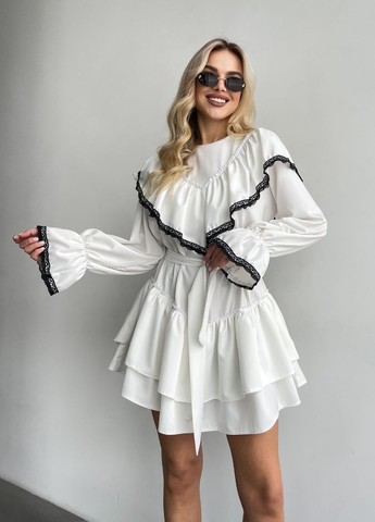 Білий кежуал сукня а-силует No Brand однотонна