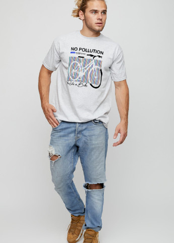 Сіра футболка чоловіча basic YAPPI