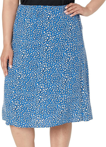 Синяя кэжуал с геометрическим узором юбка Tommy Hilfiger а-силуэта (трапеция)