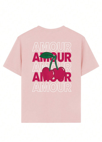 Розовая летняя футболка SHEIN