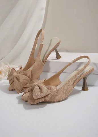 SHEIN Туфли слингбеки бежевый з текстиль, китай — лето (341734813)