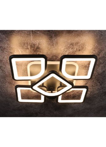 Люстра стельова LED з пультом A2281/4+1S-RGB-bk Чорний 11х40х40 см. Sunnysky (253630504)