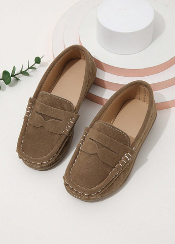 Светло-коричневые туфли без шнурков SHEIN