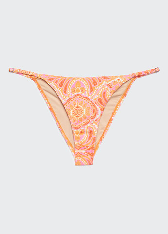 Оранжевые купальные трусики-плавки с рисунком Stradivarius