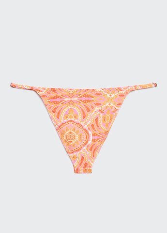 Оранжевые купальные трусики-плавки с рисунком Stradivarius