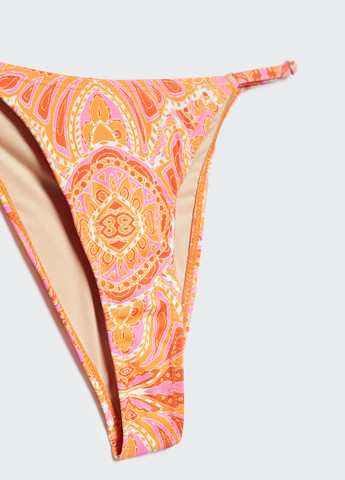 Оранжевые купальные трусики-плавки с рисунком Stradivarius
