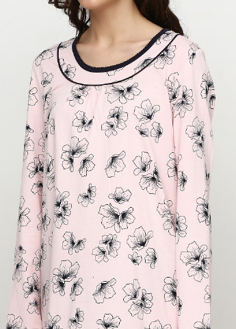 Ночная рубашка Brandtex Collection цветочная розовая домашняя