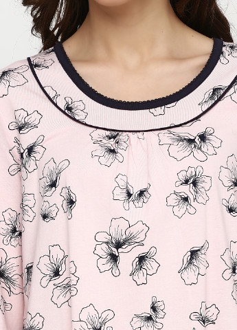 Ночная рубашка Brandtex Collection цветочная розовая домашняя