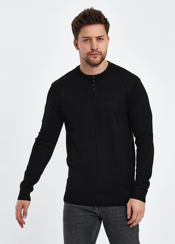 Черный демисезонный свитер джемпер Trend Collection