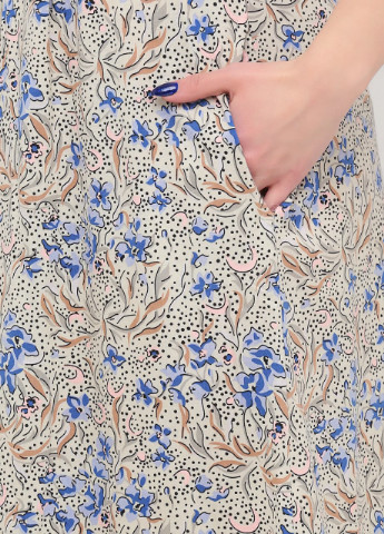 Комбинированное платье Wild Love с цветочным принтом