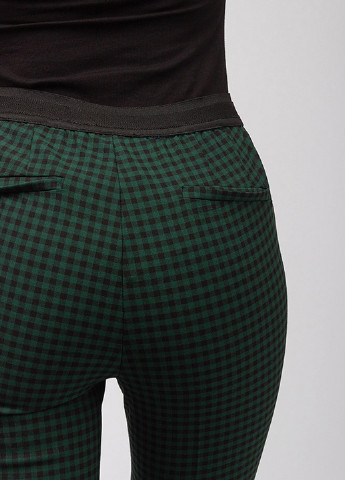 Темно-зеленые кэжуал демисезонные прямые брюки Karol