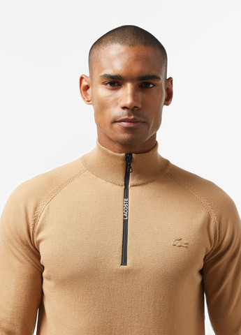 Світло-коричневий демісезонний светр Lacoste