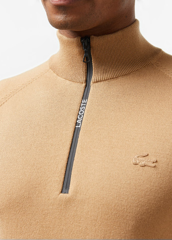 Світло-коричневий демісезонний светр Lacoste