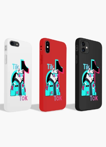 Чехол силиконовый Apple Iphone 8 plus Волк Тик Ток (Wolf TikTok) (6154-1645) MobiPrint (219507818)