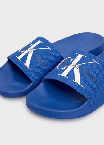 Синие спортивные, кэжуал, пляжные шлепанцы Calvin Klein Jeans