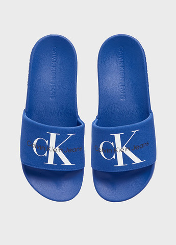 Синие спортивные, кэжуал, пляжные шлепанцы Calvin Klein Jeans