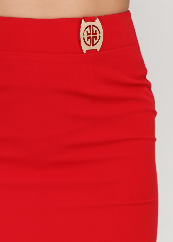 Красная кэжуал однотонная юбка ZUBRYTSKAYA мини