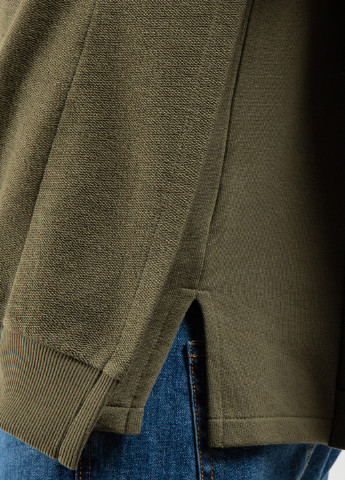 Хаки хлопковый свитшот цвета хаки Hamaki-Ho однотонный (238198619)